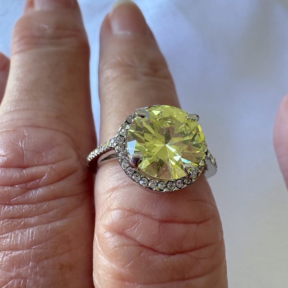 Rings Costume Jewelry Lot of 5 Peridot Emerald Aquamarine - Picture 3 of 8